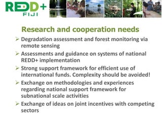 Future challenges in REDD+ for Fiji