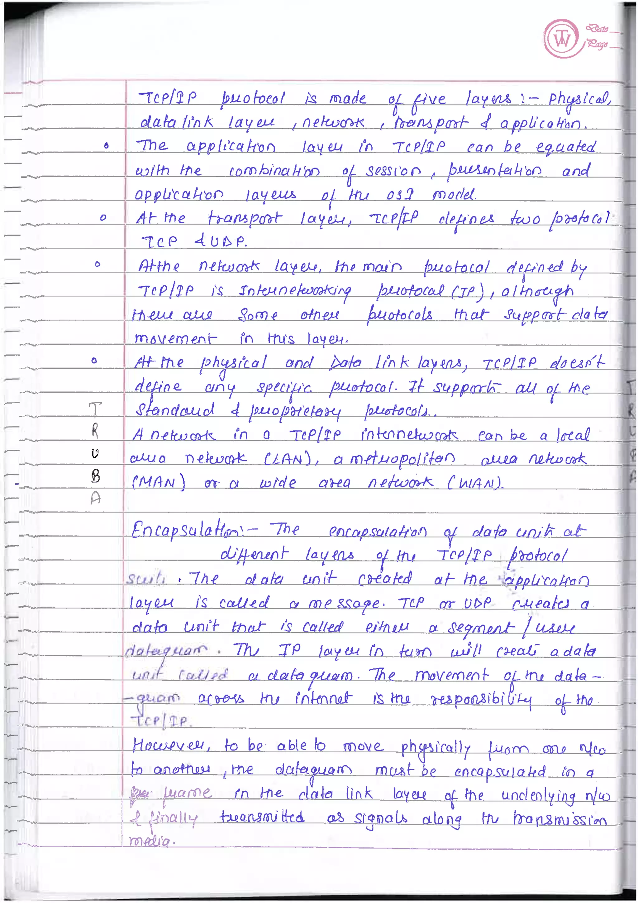 Computer Network notes (handwritten) UNIT 1