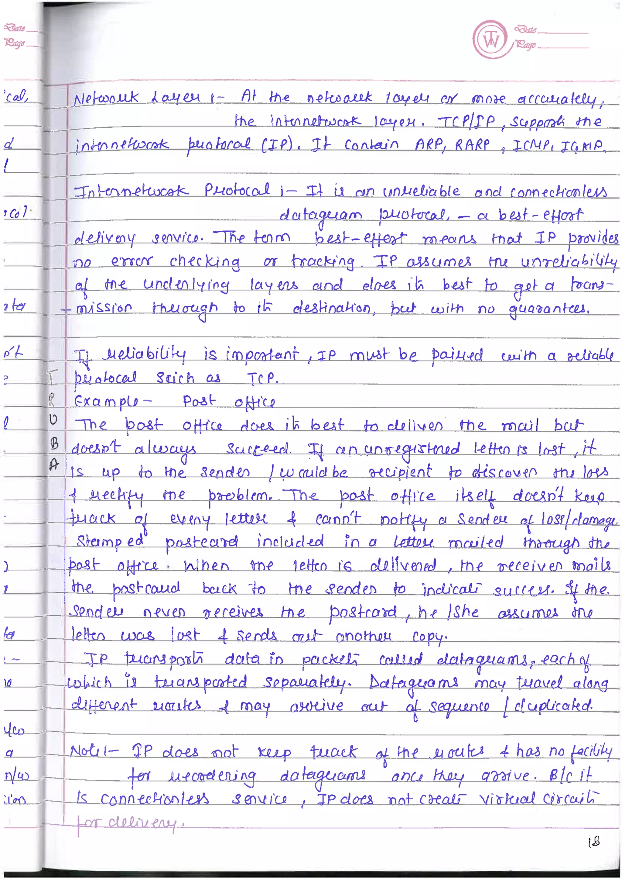 Computer Network notes (handwritten) UNIT 1