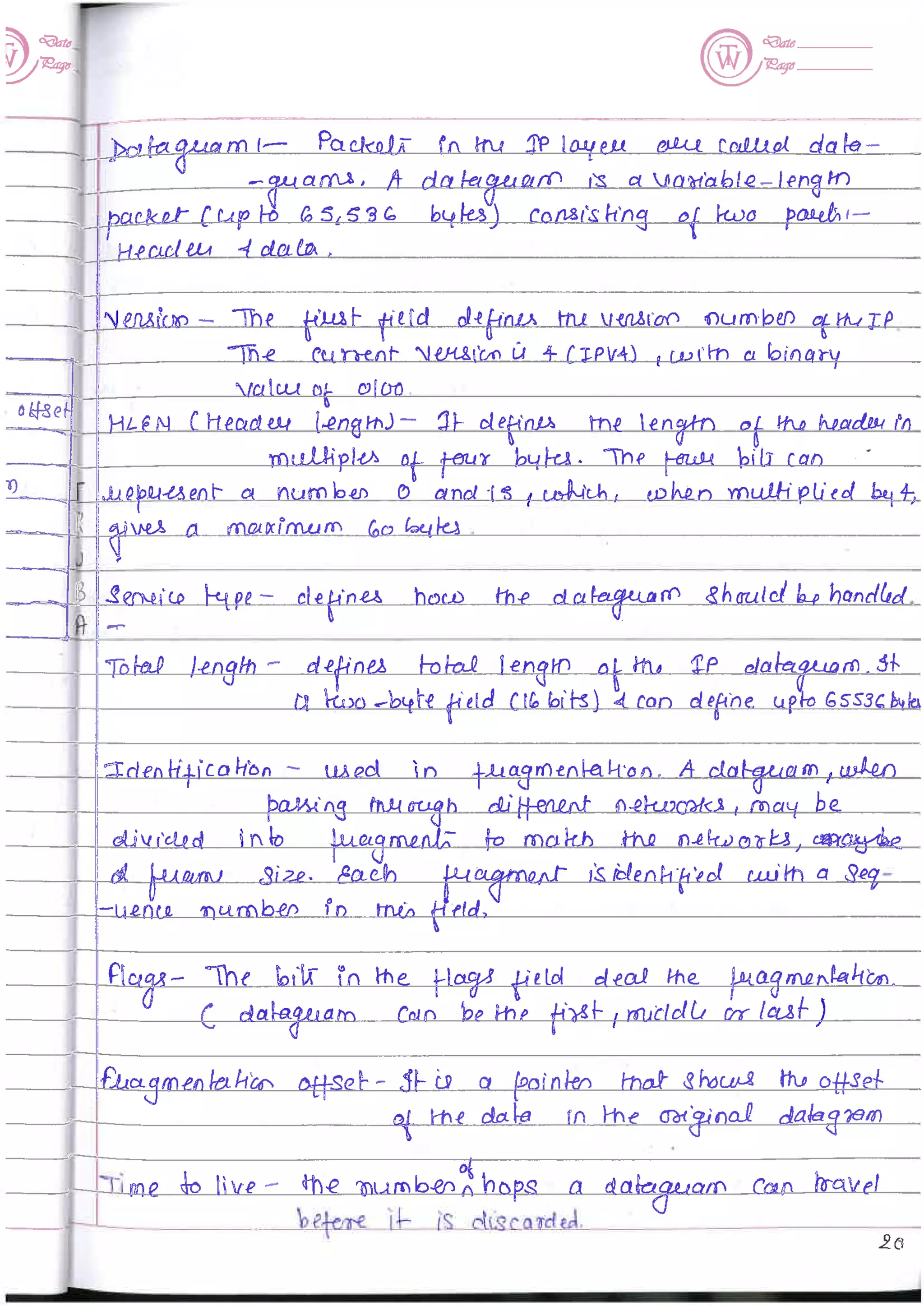 Computer Network notes (handwritten) UNIT 1