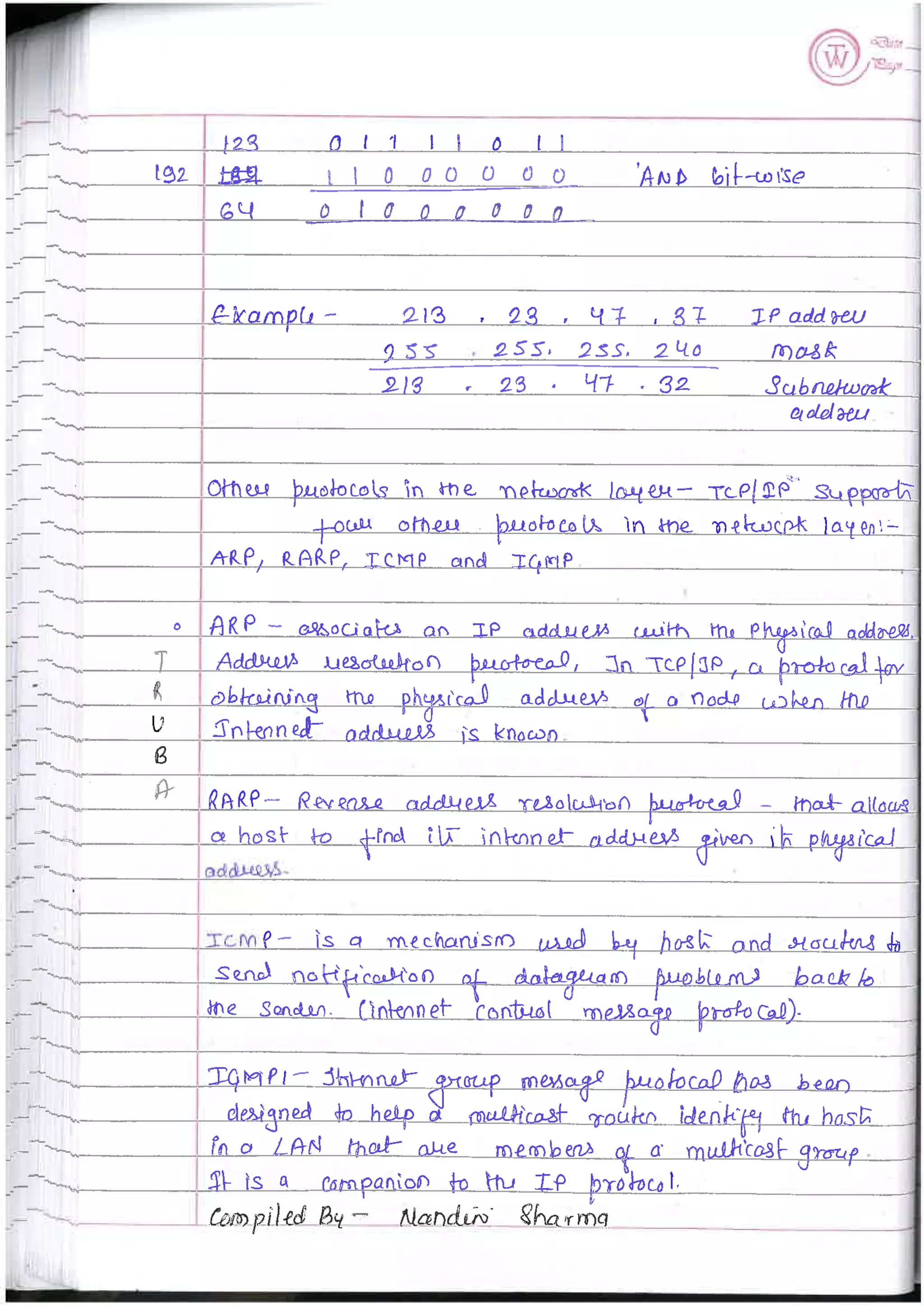 Computer Network notes (handwritten) UNIT 1