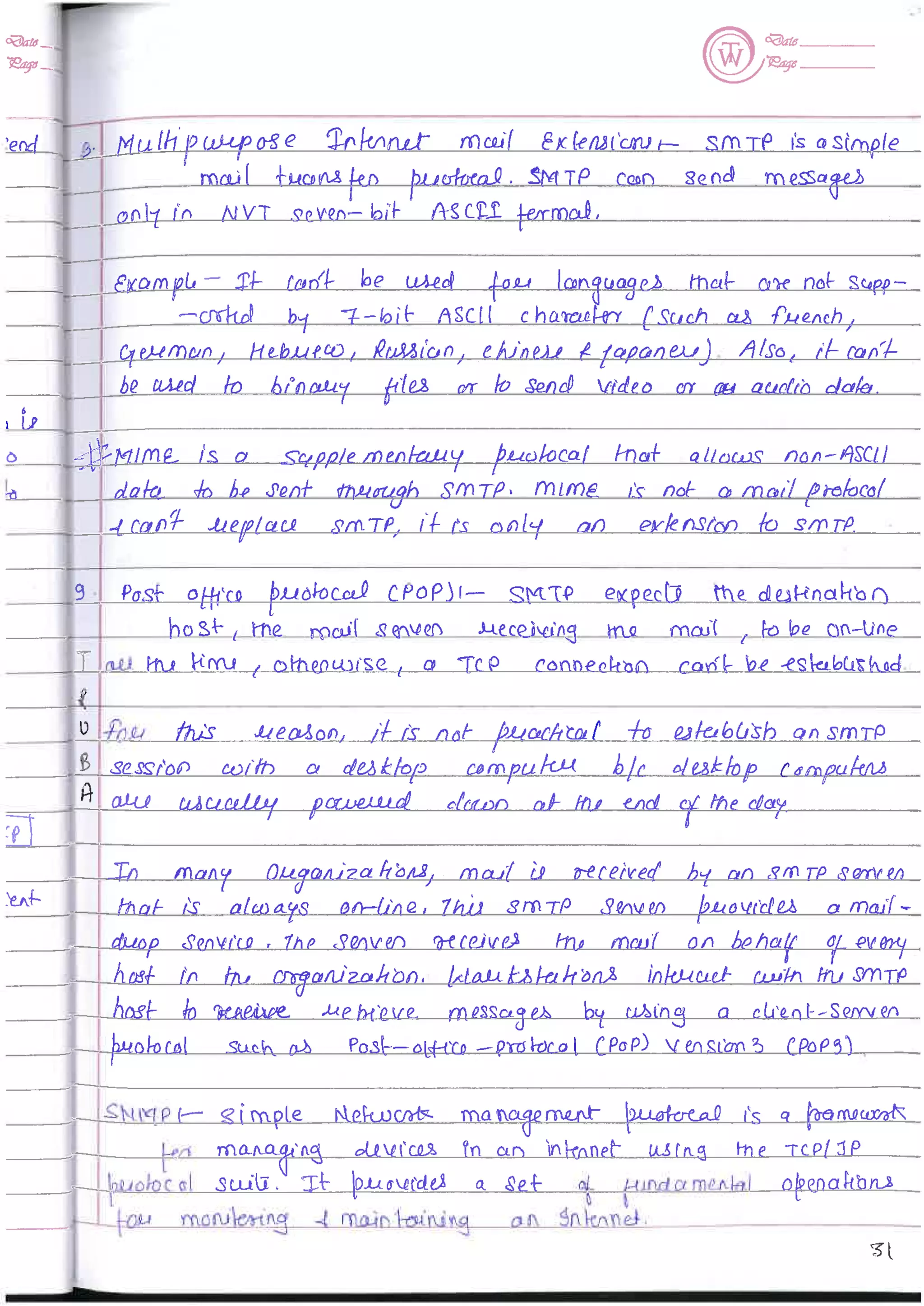 Computer Network notes (handwritten) UNIT 1