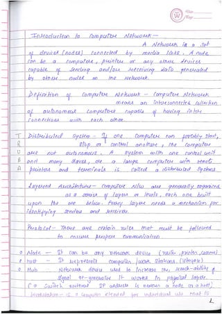 Computer Network notes (handwritten) UNIT 1
