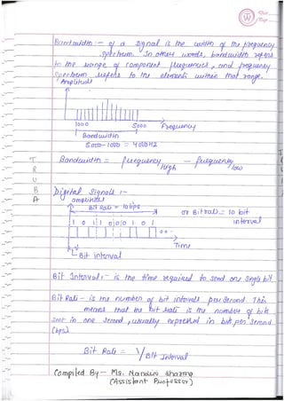 Computer Network notes (handwritten) UNIT 1