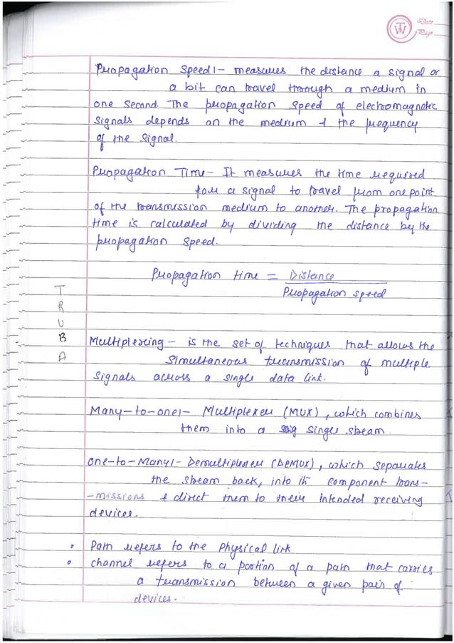 Computer Network notes (handwritten) UNIT 1 | PDF