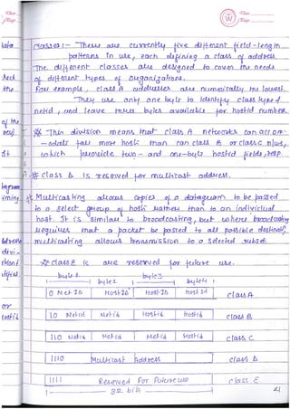 Computer Network notes (handwritten) UNIT 1