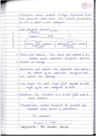 Computer Network notes (handwritten) UNIT 1