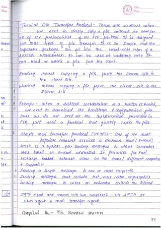 Computer Network notes (handwritten) UNIT 1