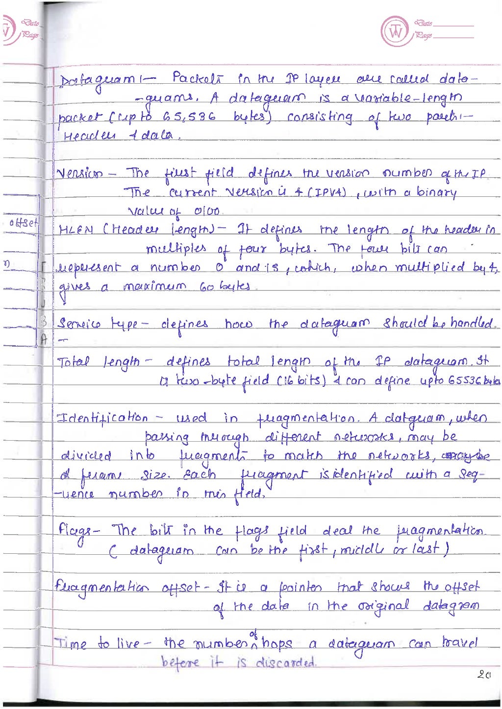 Computer Network notes (handwritten) UNIT 1