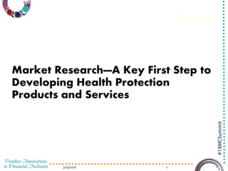 3/29/2016 13/29/2016 1
#18MCSummit
Session 8
Market Research—A Key First Step to
Developing Health Protection
Products and Services
1
 