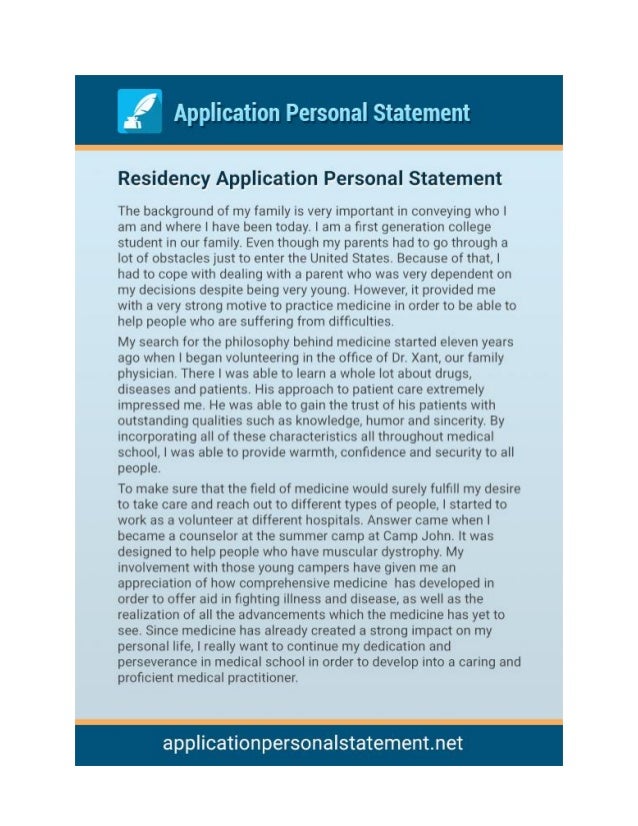 Residency Personal Statement (): An Insider's Guide (with Examples) | MedEdits personal statement for residency application