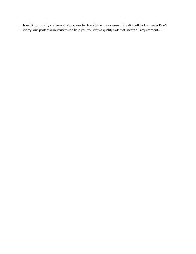 Statement Of Purpose For Hospitality Management Sample statement-of-purpose-for-hospitality-management-sample