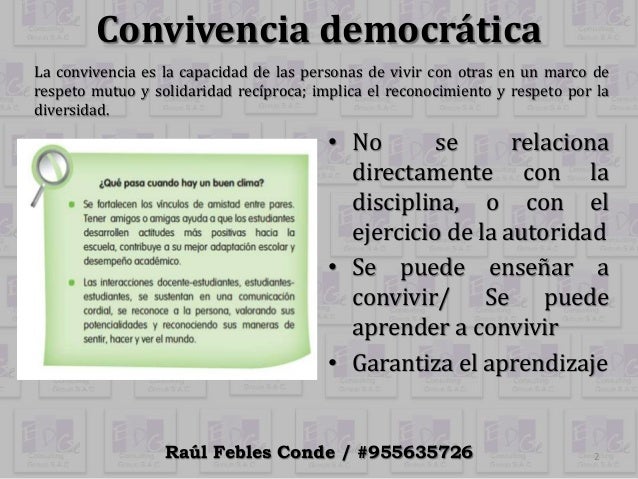 2.2 convivencia democrática y clima del aula