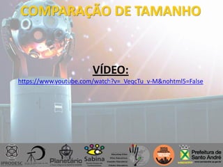 COMPARAÇÃO DE TAMANHO
VÍDEO:
https://www.youtube.com/watch?v=_VeqcTu_v-M&nohtml5=False
 