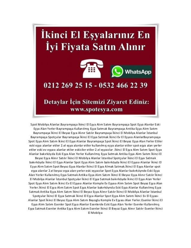 İkinci El Beyaz Eşya Alınır Satılır İkinci El Mobilya Satmak İstiyorum