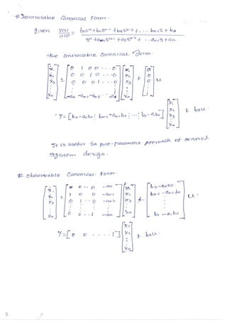 Canonical form in state space model