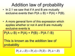 2.2 laws of probability (1) | PPTX