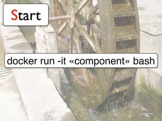 Start
docker run -it «component» bash
 