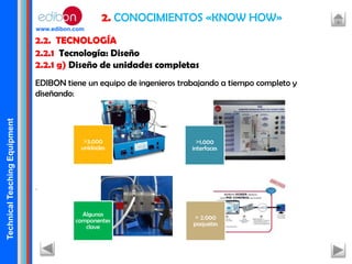 2. Presentación sobre EDIBON - Conocimientos "know how" 2/4