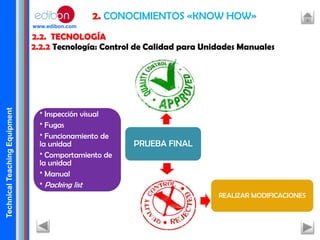 2. Presentación sobre EDIBON - Conocimientos "know how" 2/4