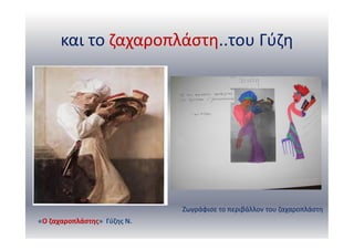 και το ζαχαροπλάστη..του Γύζη
«Ο ζαχαροπλάστης» Γύζης Ν.
Ζωγράφισε το περιβάλλον του ζαχαροπλάστη
 