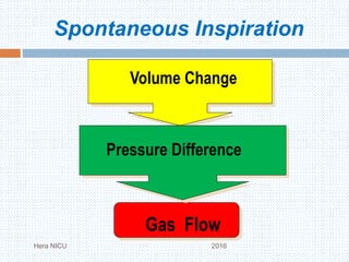 Spontaneous Inspiration
Hera NICU 2016
Volume Change
Gas Flow
Pressure Difference
 