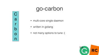 go-carbon
• multi-core single daemon
• written in golang
• not many options to tune :(
link
 