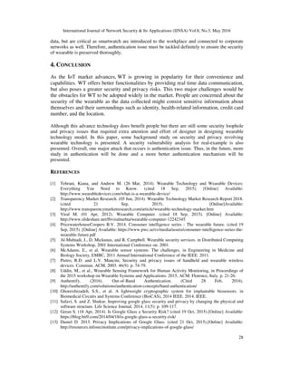 WEARABLE TECHNOLOGY DEVICES SECURITY AND PRIVACY VULNERABILITY ANALYSIS ...