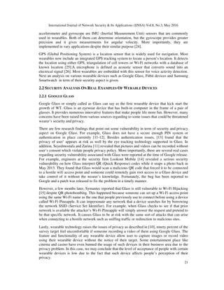 WEARABLE TECHNOLOGY DEVICES SECURITY AND PRIVACY VULNERABILITY ANALYSIS ...