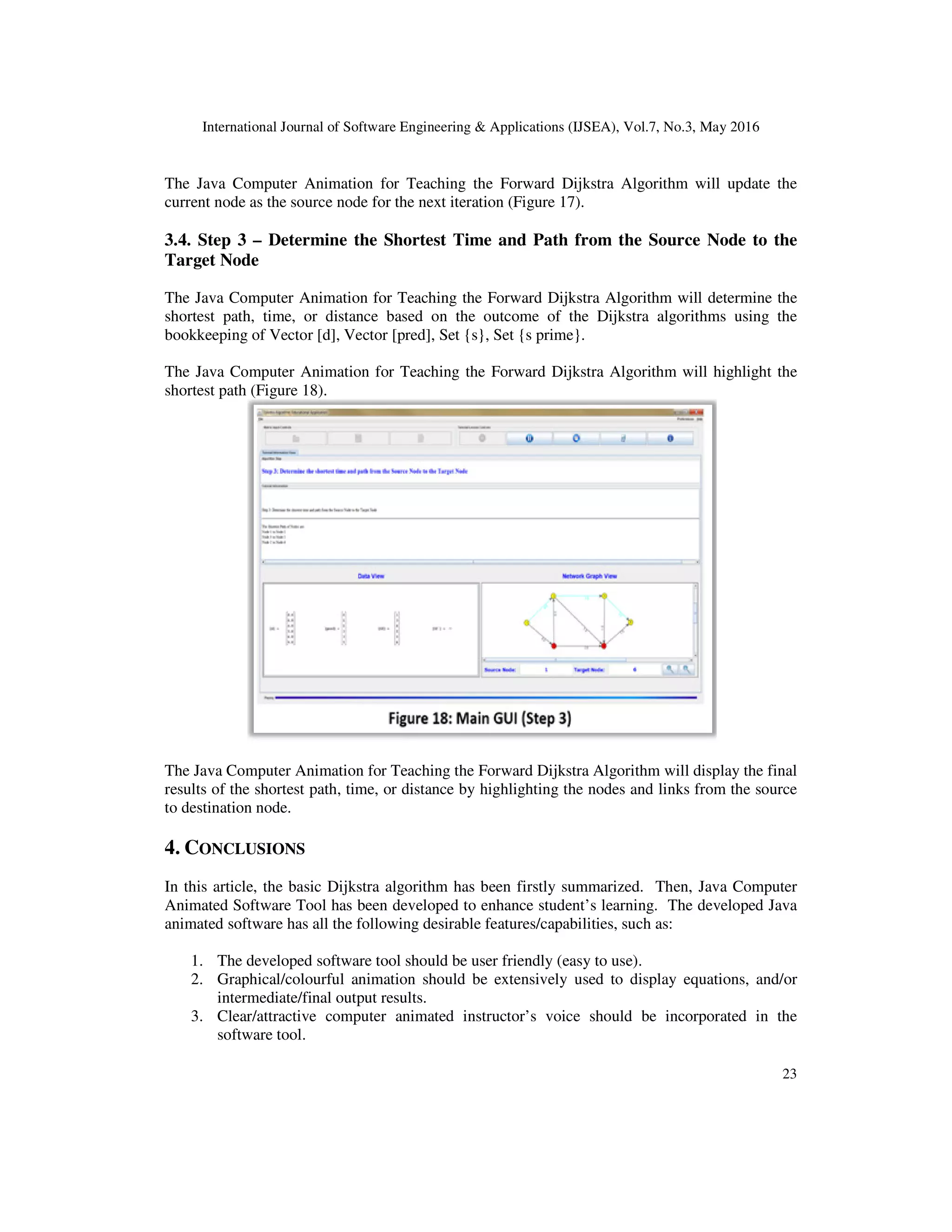 JAVA BASED VISUALIZATION AND ANIMATION FOR TEACHING THE DIJKSTRA ...