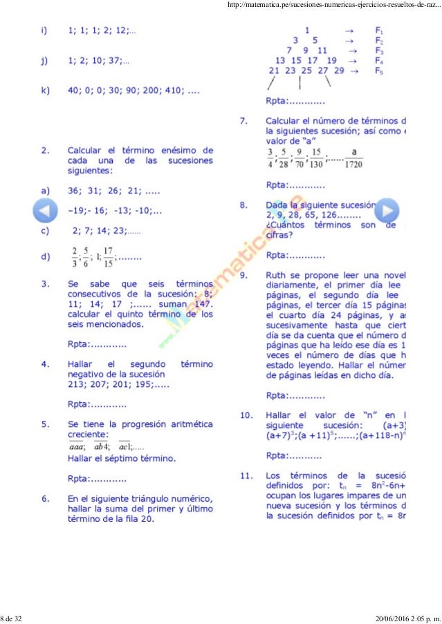 Ejercicios Resueltos De Sumatorais