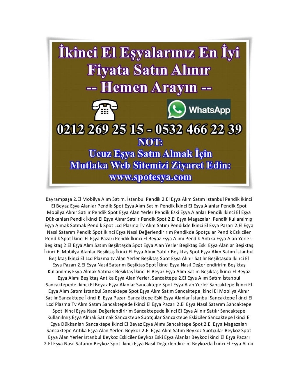 Bayrampaşa 2.El Mobilya Alım Satım. İstanbul Pendik 2.El Eşya Alım Sa…