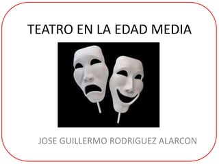 TEATRO EN LA EDAD MEDIA
JOSE GUILLERMO RODRIGUEZ ALARCON
 