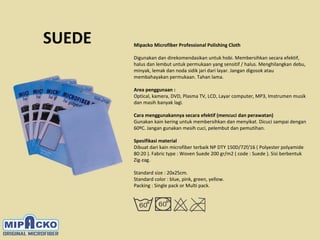 Mipacko Microfiber Professional Polishing Cloth
Digunakan dan direkomendasikan untuk hobi. Membersihkan secara efektif,
ha...