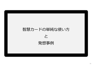 智慧カードの単純な使い⽅
と
発想事例
74
 