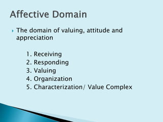 Values Development Domain Picture vision mission and goals of the curriculum | PPTX