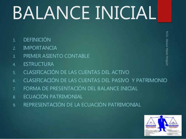 BALANCE INICIAL CONTABILIDAD