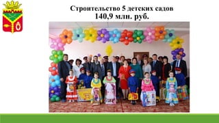 Строительство 5 детских садов
140,9 млн. руб.
 