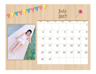 Sun Mon Tue Wed Thu Fri Sat
1
2 3 4 5 6 7 8
9 10 11 12 13 14 15
16 17 18 19 20 21 22
23 24 25 26 27 28 29
30 31
July
2017
 