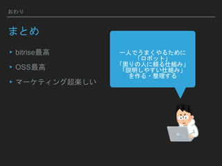 
ޤȤ
?bitrise
?OSS
?ީ`ƥ󥰳S
һˤǤޤ뤿
ܥåȡ
ܤˤm˽Mߡ
h䤹˽Mߡ
?
 