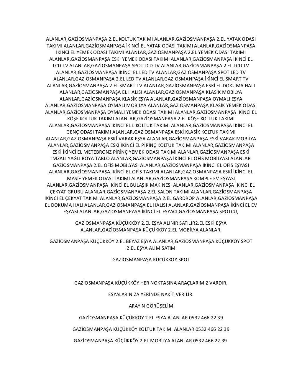 Gaziosmanpaşa ikinci el komple ev eşyası alanlar