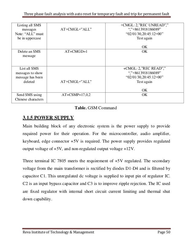 three phase fault analysis with auto reset for temporary fault and tr…