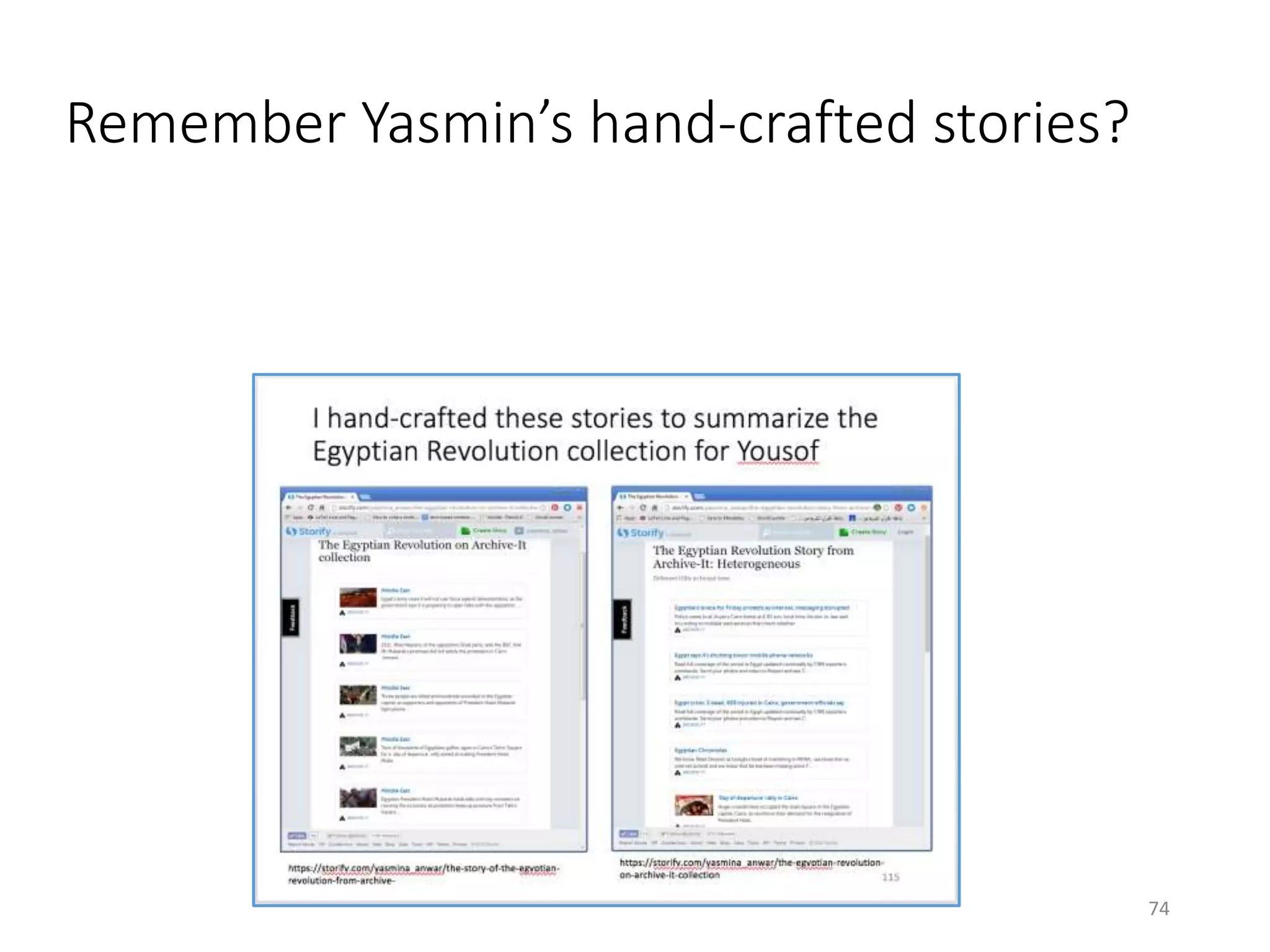 Remember Yasmin’s hand-crafted stories?
74
 