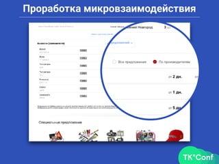 Проработка микровзаимодействия
 
