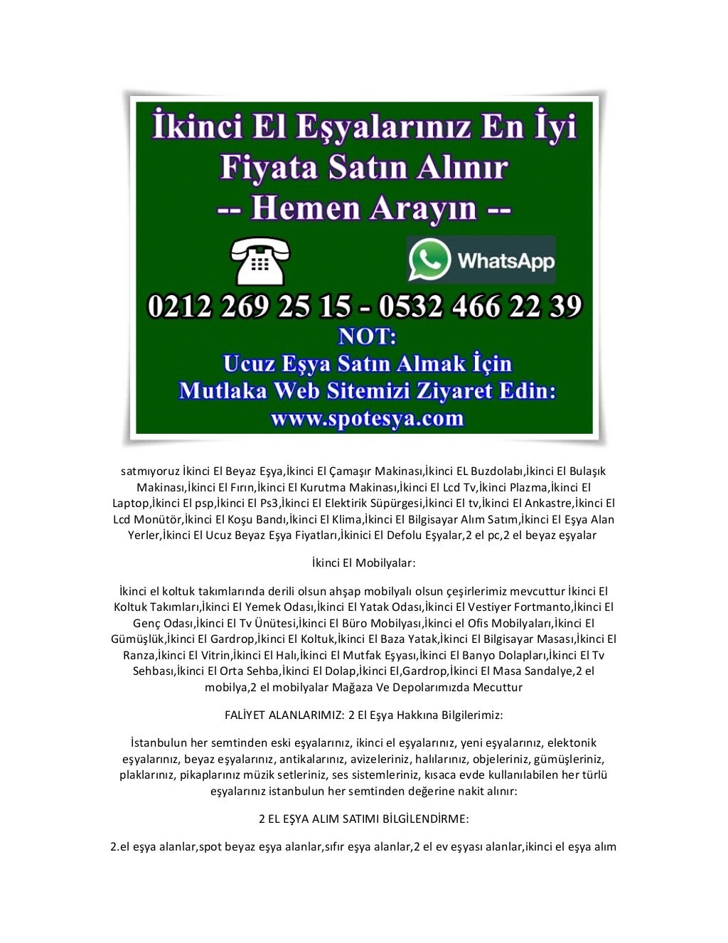 Eski yatak odası alımı 0212 269 25 15