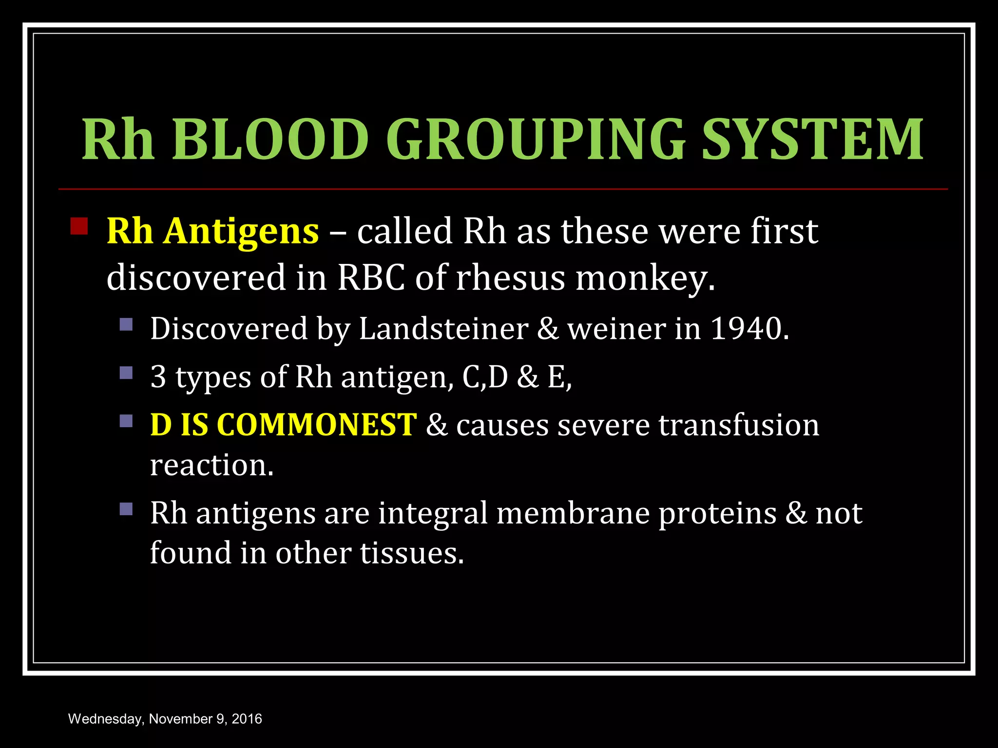 BLOOD GROUP SYSTEM PPT