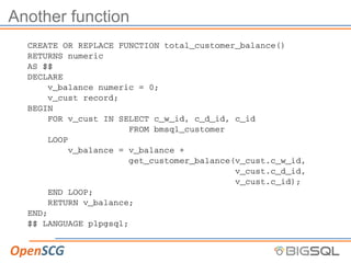 Peeking into the Black Hole Called PL/PGSQL - the New PL Profiler / Jan ...