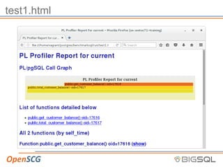 Peeking into the Black Hole Called PL/PGSQL - the New PL Profiler / Jan ...
