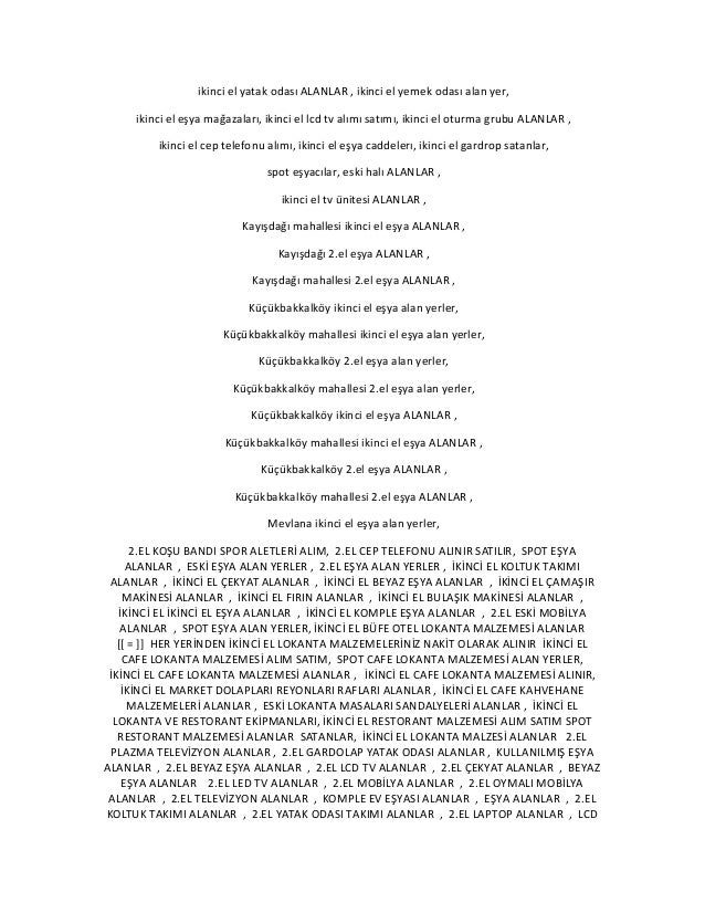 Yatak odası takımı ALAN YERLER