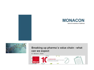 MONACONadvice & investment in healthcare
Breaking up pharma´s value chain - what
can we expect
Dr. Michael C. Müller
 